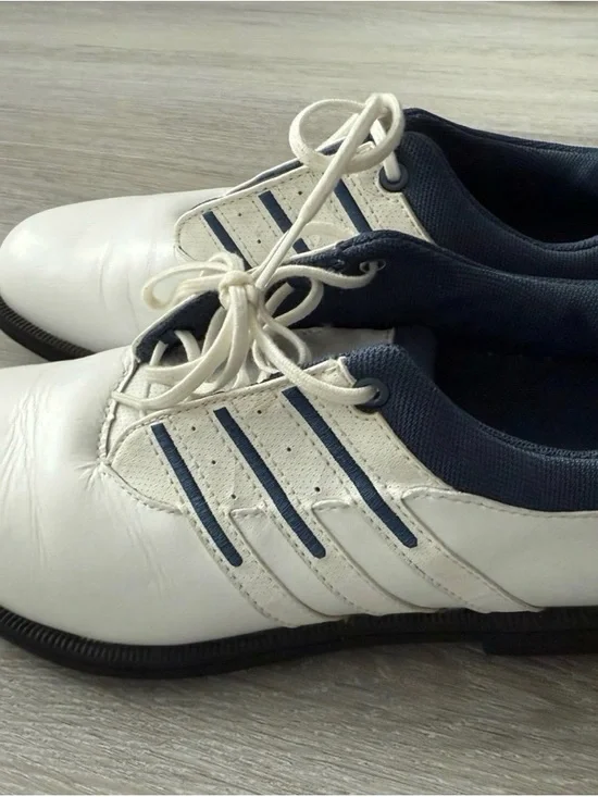 Adidas Women’s White Navy Golf Spikeless Lace Up Athletic Golf Shoes size 7 - Picture 10 of 10